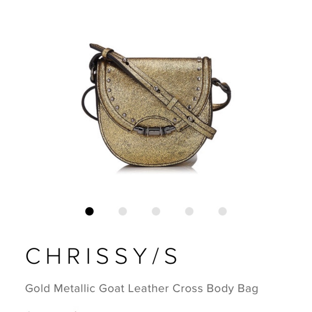 Jimmy Choo Chrissy/s metallic goat leather gold